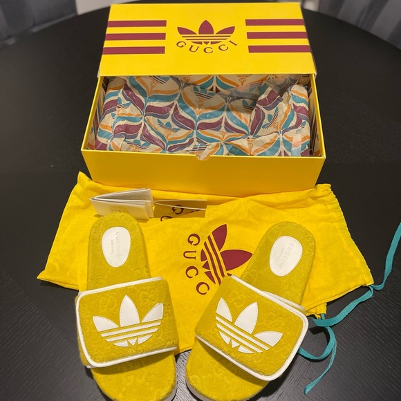 Gucci x Adidas Slides BRAND NEW SIZE 41 - Picture 4 of 11